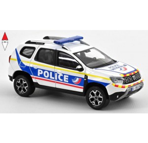 , , , 1/43 NOREV DACIA DUSTER POLICE NATIONALE 2021 WHITE BLUE YELLOW