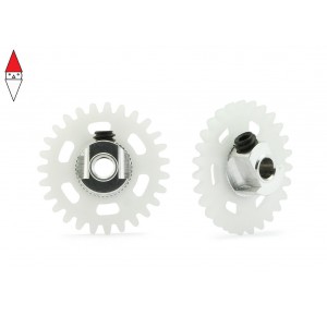 , , , NSR 3/32 ANGLEW SOFT PLASTIC GEAR 27T WHITE D.16MM