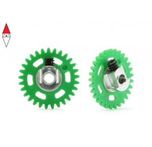 , , , NSR 3/32 ANGLEW SOFT PLASTIC GEAR 29T GREEN D.16MM
