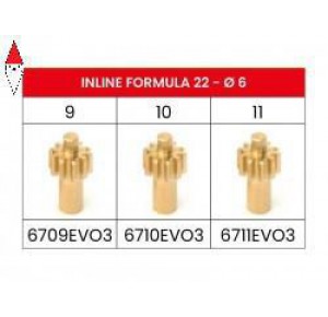 , , , NSR PINIONS 11T IINLINE EVO3 EASY SETUP NO FRICTION 6MM (2PCS)