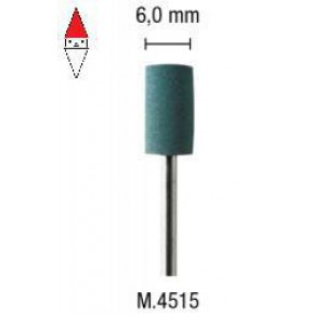 , , , PG MINI PUNTA CILINDRICA IN GOMMA BLU 6MM