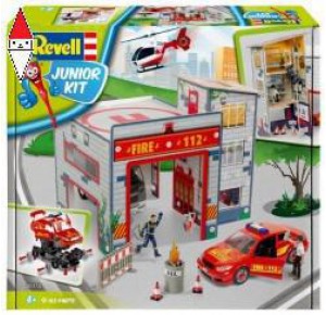 , , , REVELL 1/20 JUNIOR KIT PLAYSET  FIRE STATION