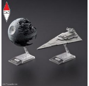 , , , KIT COSTRUZIONE REVELL 1/2700000 DEATH STAR II + IMPERIAL STAR DESTROYER BANDAI