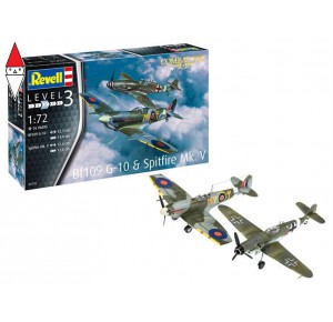 , , , REVELL 1/72 COMBAT SET BF109G-10 AND SPITFIRE MK.V