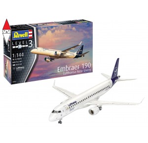 , , , REVELL 1/144 EMBRAER 190 LUFTHANSA NEW LIVERY