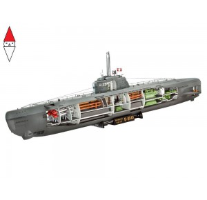 , , , REVELL 1/144 GERMAN SUBMARINE TYPE XXI WITH INTERIOR