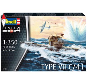 , , , REVELL 1/350 GERMAN SUBMARINE TYPE VII C/41