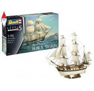 , , , REVELL 1/96 H.M.S. BEAGLE DARWINS HISTORICAL DISCOVERY BARQUE