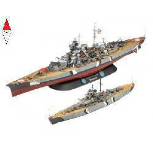 , , , REVELL GIFT SET THE LEGENDARY BISMARCK (1/700 AND 1/1200)