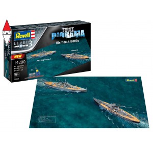 , , , REVELL 1/1200 FIRST DIORAMA SET - BISMARCK BATTLE