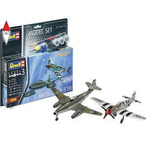 , , , REVELL 1/72 MODEL SET COMBAT SET ME262 AND P-51B