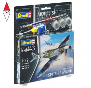 , , , REVELL 1/72 MODEL SET SPITFIRE MK. VB