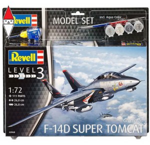 , , , REVELL 1/72 MODEL SET F-14D SUPER TOM