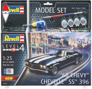 , , , REVELL 1/25 MODEL SET 1968 CHEVY CHEVELLE