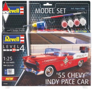 , , , REVELL 1/25 MODEL SET  55 CHEVY INDY PACE CAR