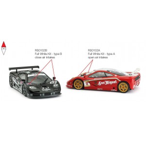 , , , REVOSLOT MCLAREN F1 GTR - WHITE KIT TYPE B WITH CLOSED FRONT AIR INTAKES