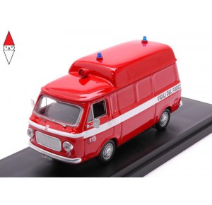 , , , 1/43 RIO FIAT 238 TETTO ALTO AMBULANZA VIGILI DEL FUOCO 1970 RED