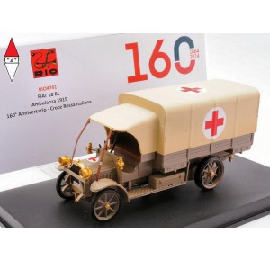 , , , 1/43 RIO FIAT 18BL TRUCK TELONATO AMBULANZA C.R.I. 1915 -  MILITARY GREEN