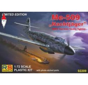 , , , RS MODELS 1/72 MESSERSCHMITT 509 NIGHTFIGHTER 4 DECAL V. FOR LUFTWAFFE
