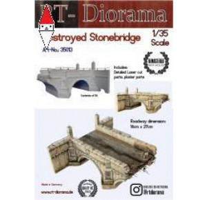 , , , RT-DIORAMA 1/35 DESTOYED STONEBRIDGE (STANDARD)