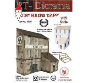 , , , RT-DIORAMA 1/35 FACTORY BUILDING  KRUPP  (MODULAR SYSTEM) (STANDARD)