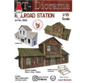 , , , RT-DIORAMA 1/35 RAILROAD STATION (MODULAR SYSTEM) (STANDARD)
