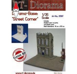 , , , RT-DIORAMA 1/35 DIORAMA-BASE: STREET CORNER (STANDARD)