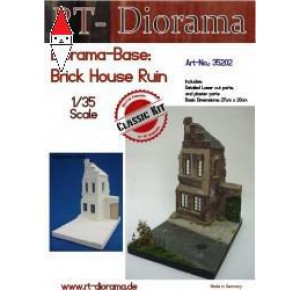 , , , RT-DIORAMA 1/35 DIORAMA-BASE: BRICK HOUSE RUIN (STANDARD)