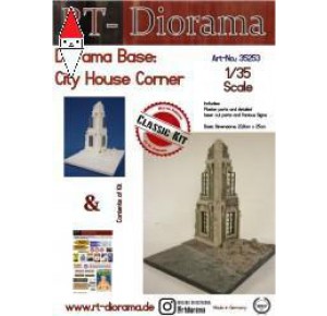, , , RT-DIORAMA 1/35 DIORAMA BASE: CITYHOUSE CORNER (STANDARD)