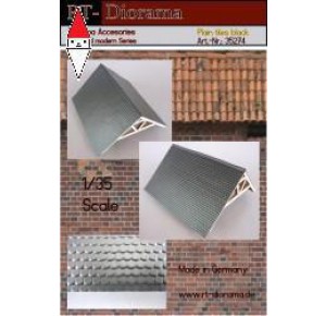 , , , RT-DIORAMA 1/35 DACH: BIEBERSCHWANZZIEGELDACH SET (STANDARD)