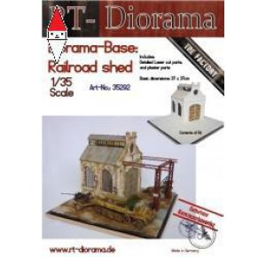 , , , RT-DIORAMA 1/35 DIORAMA-BASE: RAILROAD SHED (STANDARD)