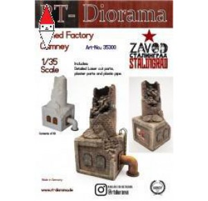 , , , RT-DIORAMA 1/35 RUINED FACTORY CHIMNEY (STANDARD)