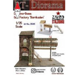 , , , RT-DIORAMA 1/35 DIORAMA-BASE: GUN FACTORIY  BARRIKADEN  (STANDARD)