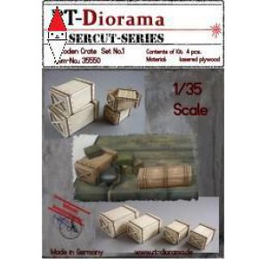 , , , RT-DIORAMA 1/35 WOODEN CRATES SET (4 PCS.) NO.1