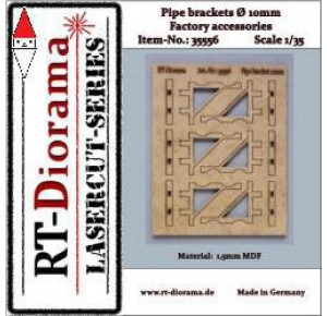 , , , RT-DIORAMA 1/35 PIPE BRACKET 10MM
