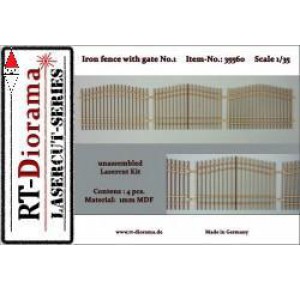 , , , RT-DIORAMA 1/35 IRON FENCE WITH GATE NO.1
