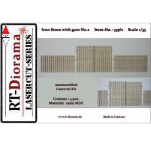 , , , RT-DIORAMA 1/35 IRON FENCE WITH GATE NO.2