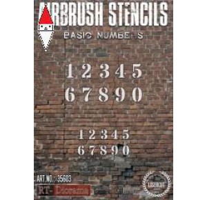 , , , RT-DIORAMA 1/35 STENCIL: NUMBERS