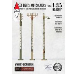 , , , RT-DIORAMA 1/35 STREET LIGHTS AND ISOLATORS SET