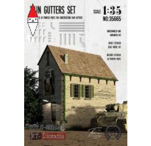 , , , RT-DIORAMA 1/35 RAIN GUTTERS SET
