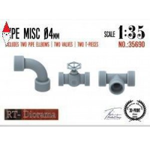 , , , RT-DIORAMA 1/35 PIPE MISC. 4MM