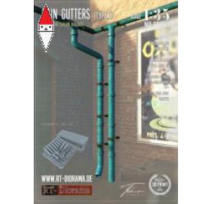 , , , RT-DIORAMA 1/35 RAIN GUTTERS SET 2