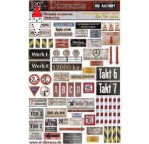, , , RT-DIORAMA 1/35 PRINTED ACCESORIES: GERMAN FACTORY SIGNS NO.4