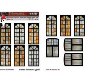 , , , RT-DIORAMA 1/35 PRINTED ACCESORIES: FACTORY GLASS WINDOWS  FACTORY YARD