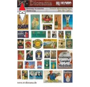 , , , RT-DIORAMA 1/35 PRINTED ACCESORIES: FRENCH ADVERTISING SIGNS