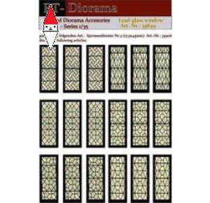 , , , RT-DIORAMA 1/35 PRINTED ACCESORIES: LEAD-GLASS WINDOWS (GREEN)