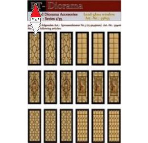, , , RT-DIORAMA 1/35 PRINTED ACCESORIES: LEAD-GLASS WINDOWS (YELLOW)