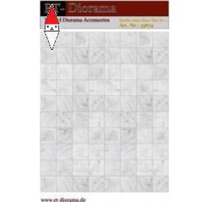 , , , RT-DIORAMA 1/35 PRINTED ACCESORIES: MARBLE WHITE FLOOR TILES NR.1