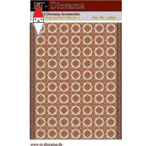 , , , RT-DIORAMA 1/35 PRINTED ACCESORIES: ORIENTAL WALL AND FLOOR TILES NR.5