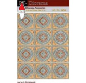, , , RT-DIORAMA 1/35 PRINTED ACCESORIES: ORIENTAL WALL AND FLOOR TILES NR.6